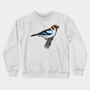 Artwork of a Flame-Faced Tanager I Crewneck Sweatshirt